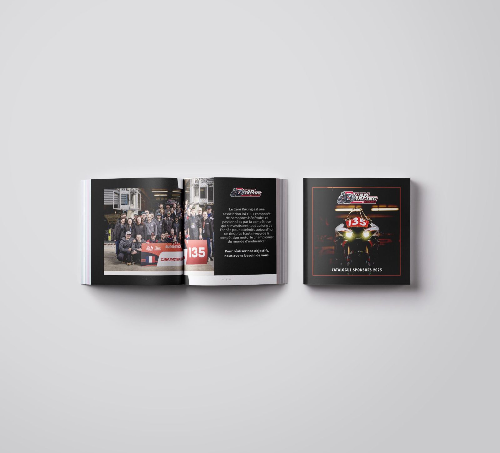 Mockup - Livret cam racing team